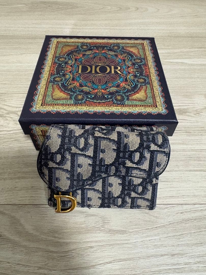 【正規品】値下げ中一月までDior 三つ折り財布 サドル