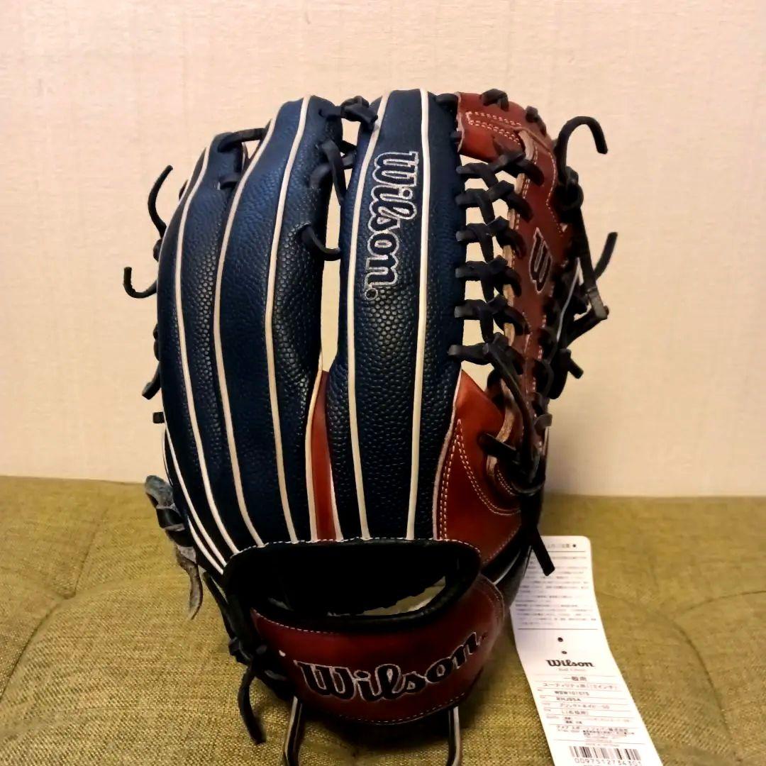 ■美品 湯もみ型付■ウィルソン DUAL オールラウンド グローブ 軟式グラブ