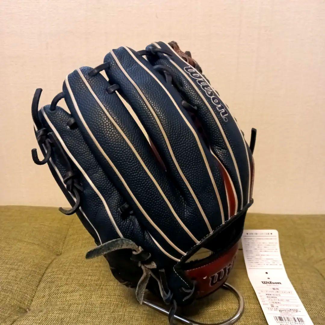 ■美品 湯もみ型付■ウィルソン DUAL オールラウンド グローブ 軟式グラブ