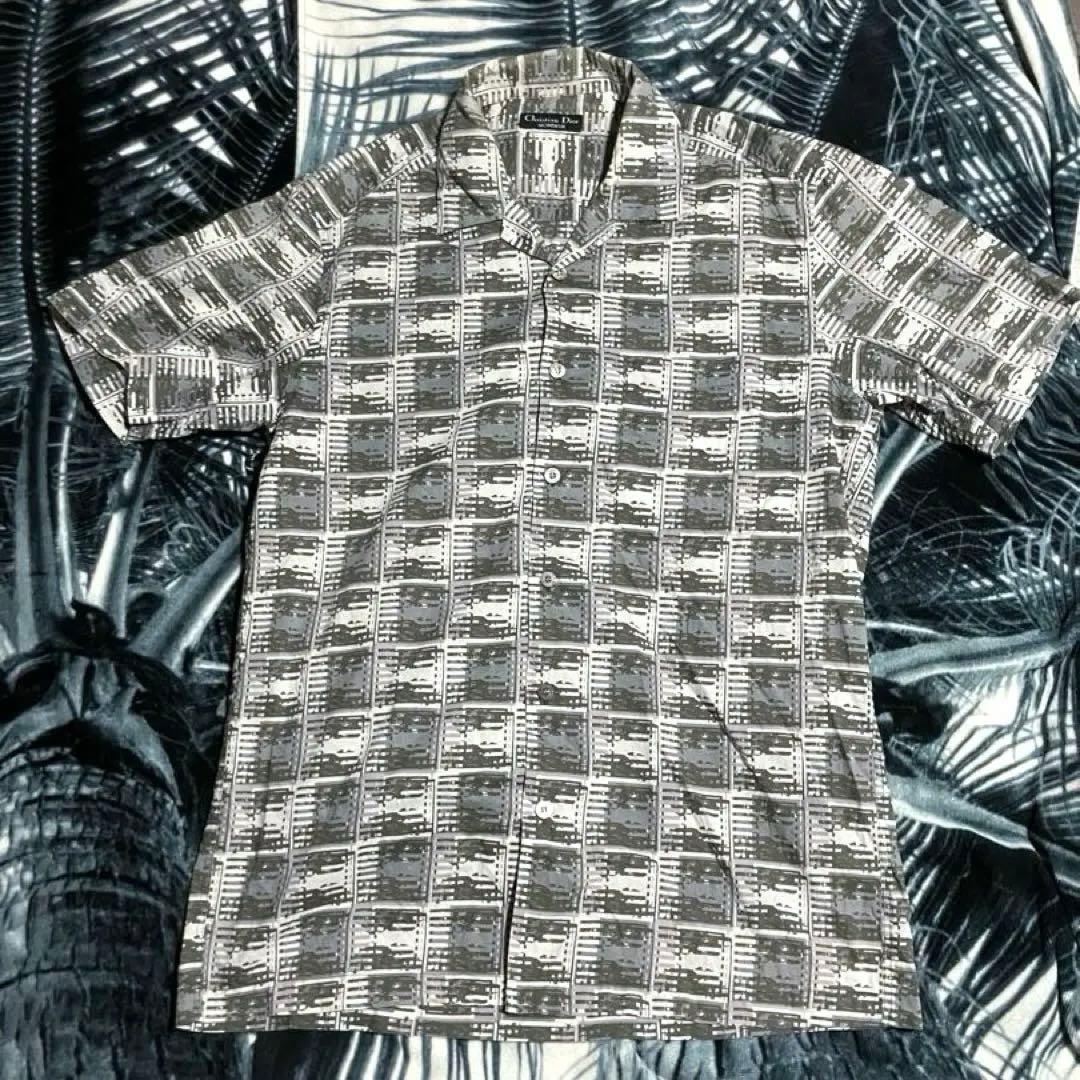 90s ビンテージ Christian Doir 半袖 オープンカラーシャツ