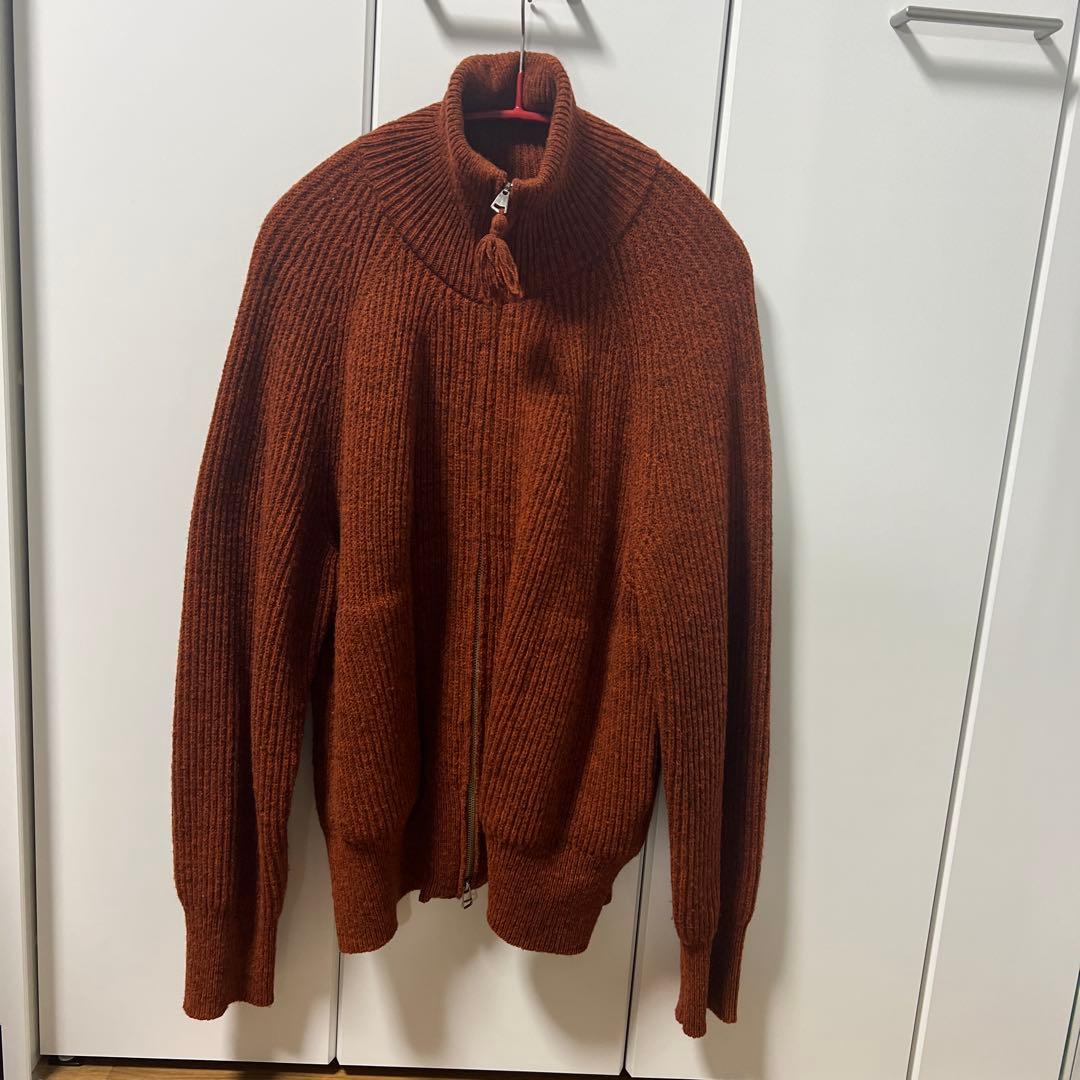 トップス OLD JOE -ALPAKA TURTLE-NECK ZIP SWEATER