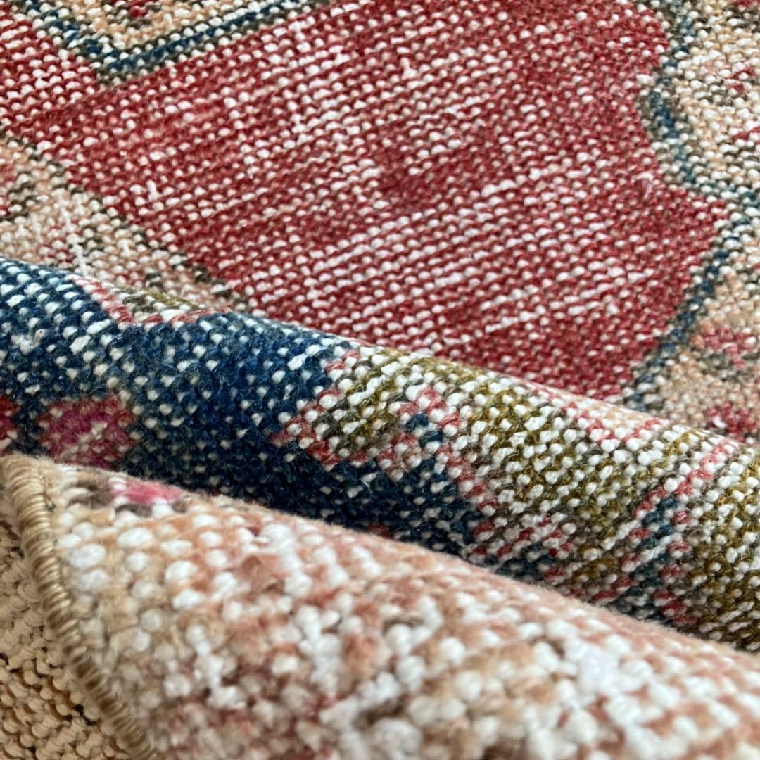 貴重✳︎アヴァノス　落ち着きシャビーレッド　キャラメル　トルコヴィンテージラグ