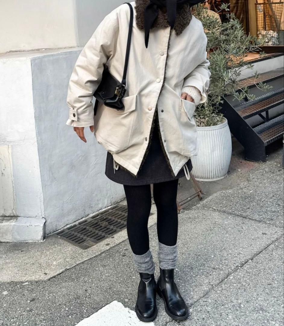 CANAL JEAN diggity 襟ボアハーフダウンコート