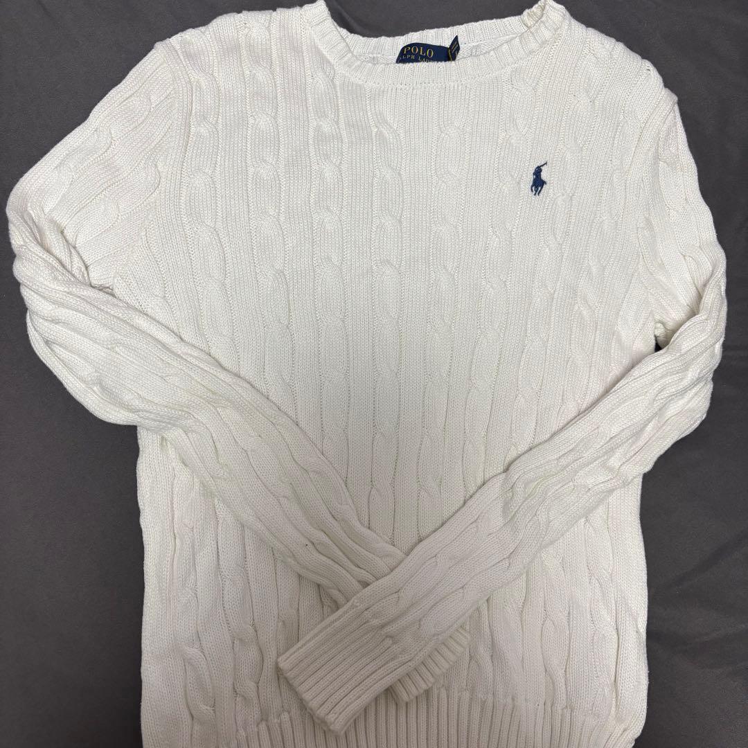 POLO RALPH LAUREN ケーブルニット　アイボリー　レディース　S