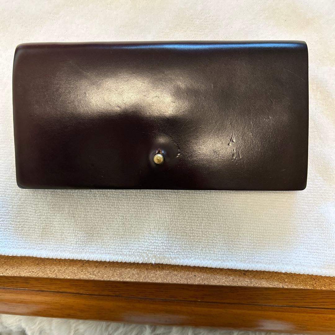 【forme（フォルメ）バーガンディカラー・コードバン長財布