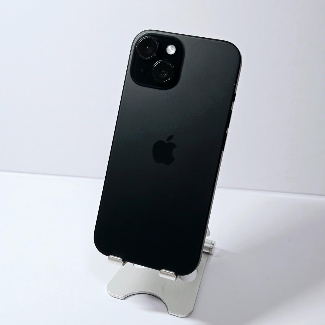 04 iPhone15 ブラック SIMフリー 美品 バッテリー91%