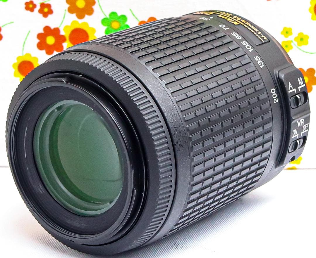 美品 ニコン Nikon AF-S 55-200m☆望遠レンズ☆レンズポーチ付き