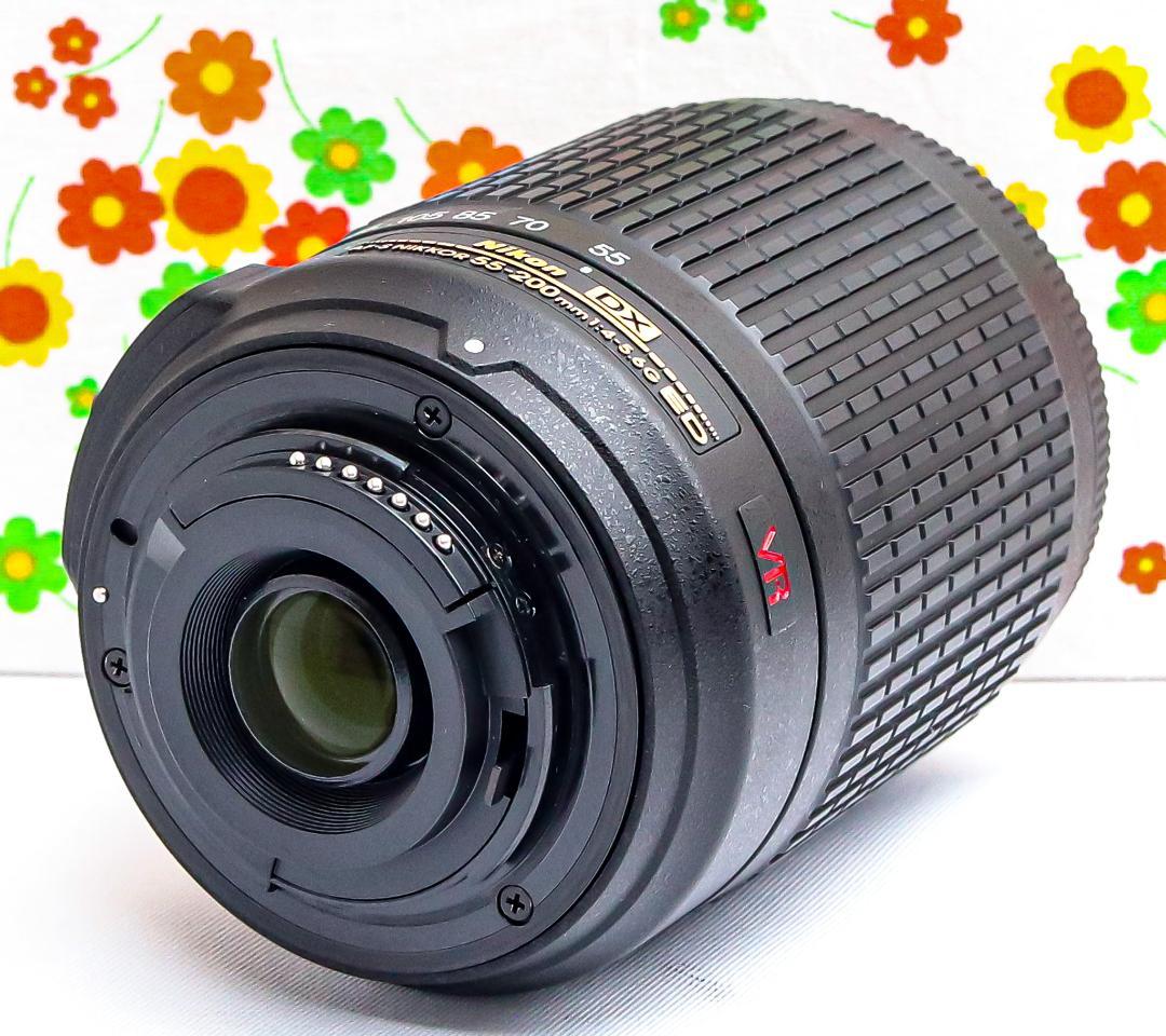 美品 ニコン Nikon AF-S 55-200m☆望遠レンズ☆レンズポーチ付き