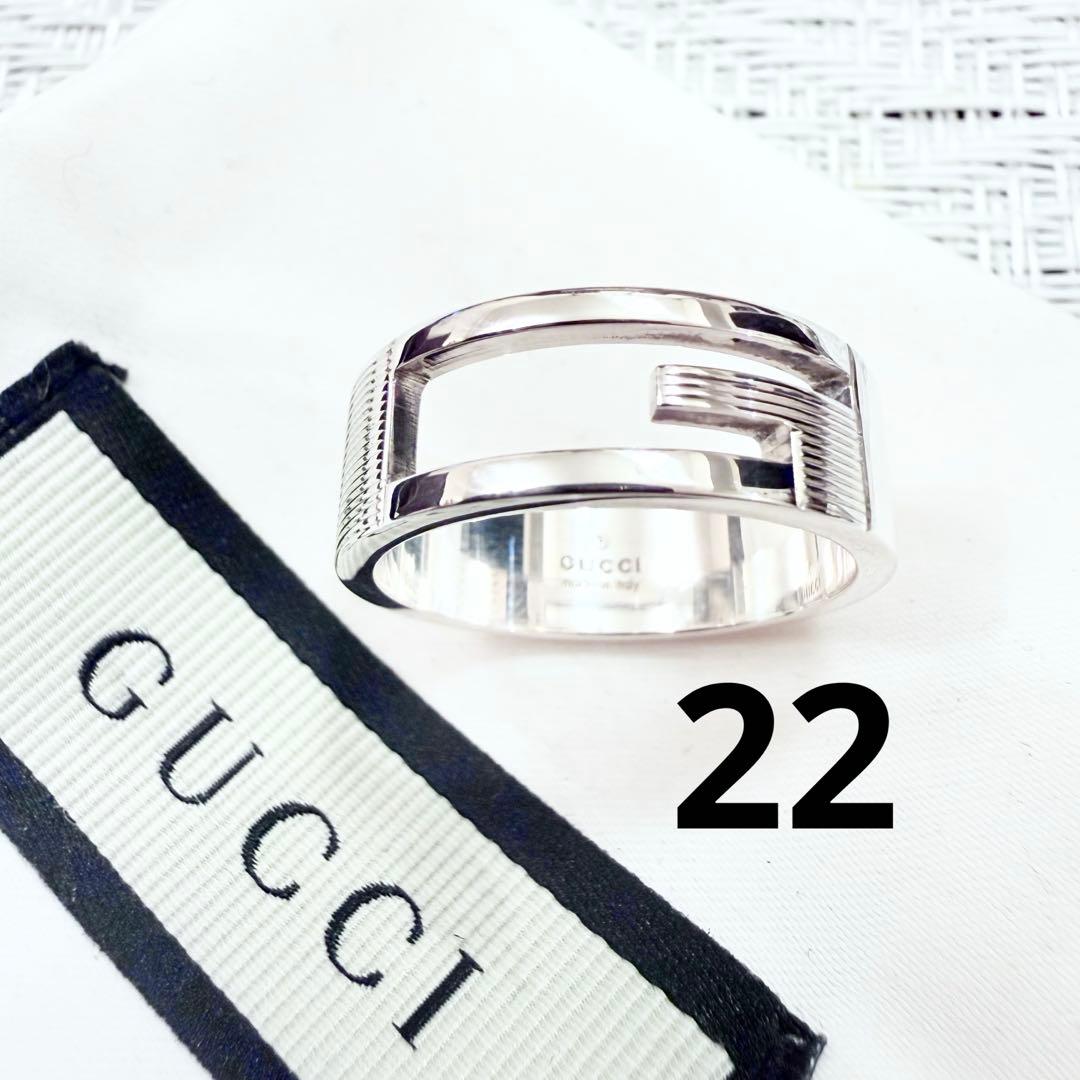 グッチ　指輪　リング　22 ブランデッドG ロゴ 925 研磨洗浄済　21号