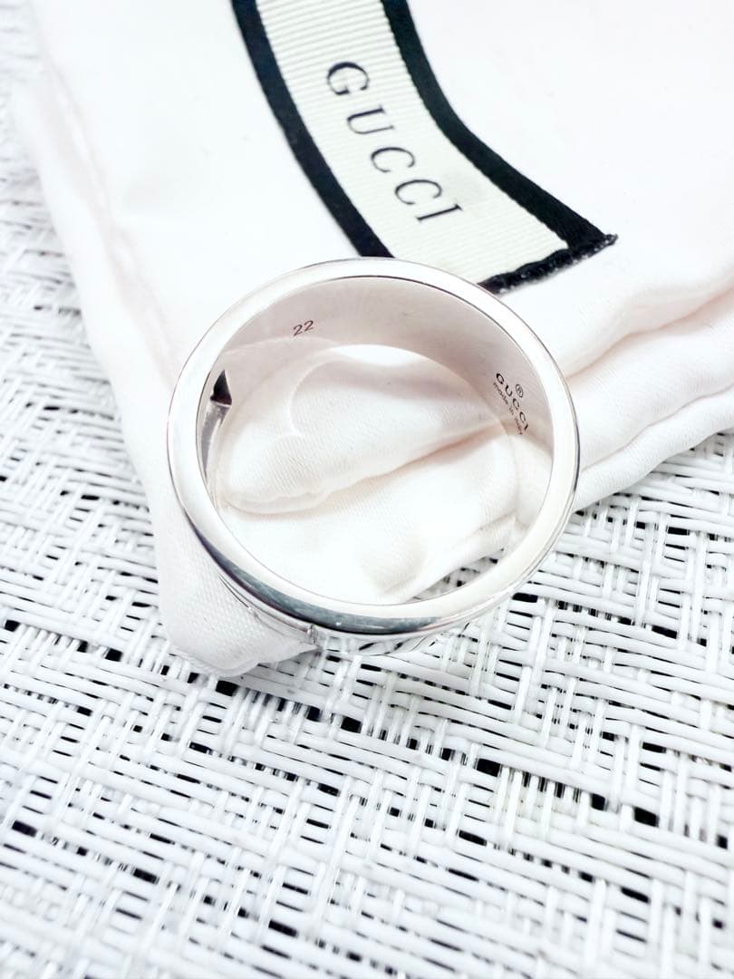 グッチ　指輪　リング　22 ブランデッドG ロゴ 925 研磨洗浄済　21号