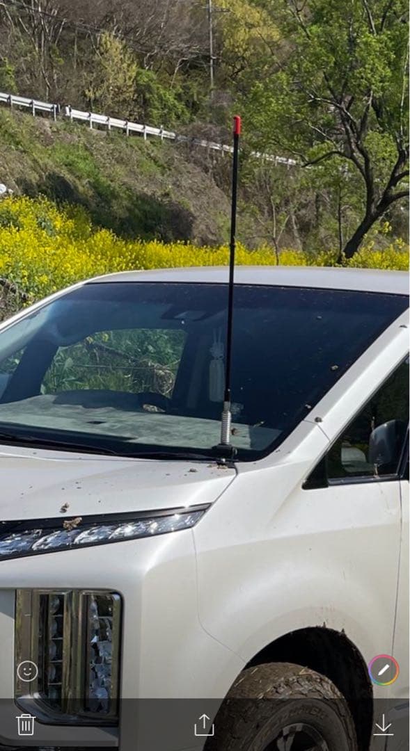 ゆーら‼️ フラッグポール、アンテナ機台とスピーカーマイクセット