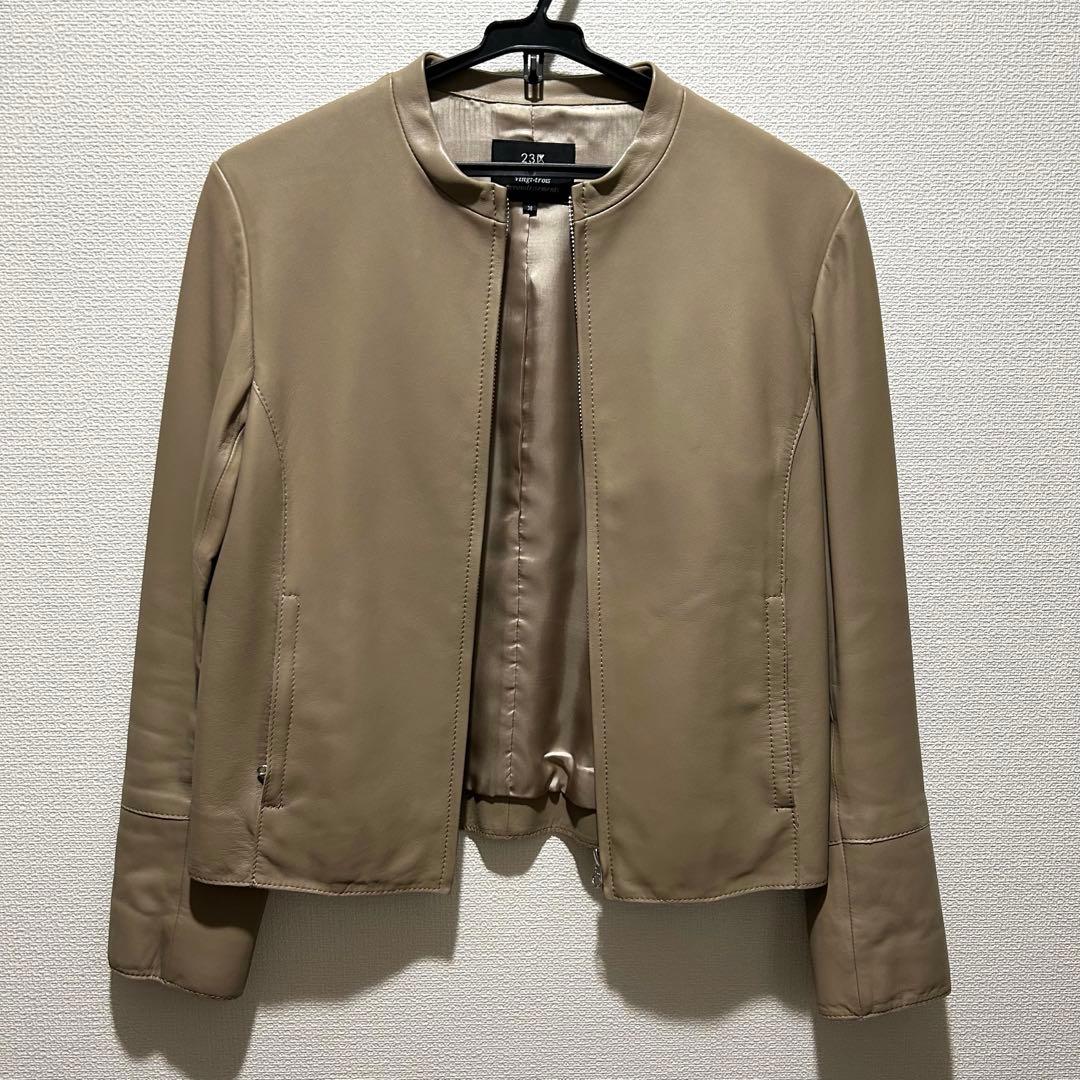 ★最終価格★【即購入可】極美品 23区 レザージャケット 羊革 38
