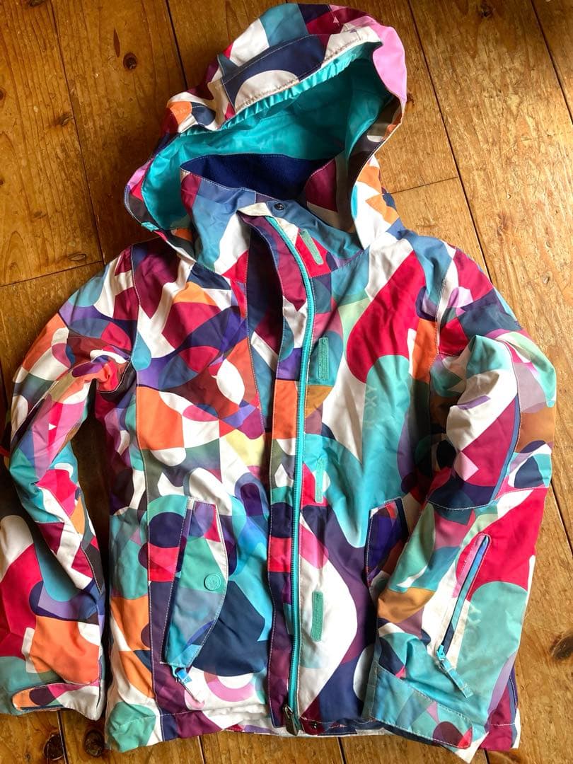 専用ROXY スキーウェア 130 スノボ 上下　腰履きパンツ ピンク系 キッズ