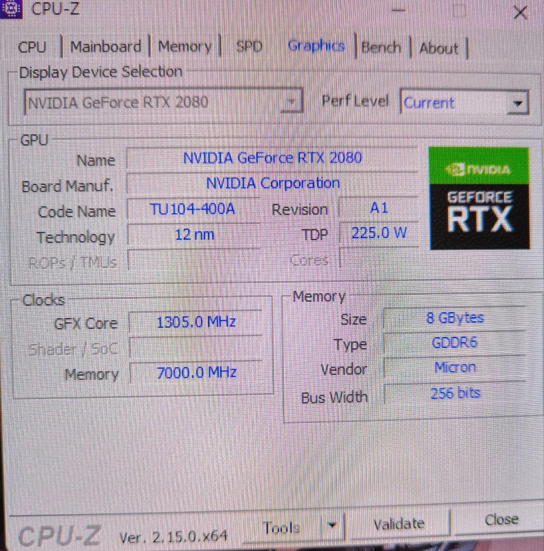 詳細をお読み下さいGeForce RTX2080 8GB GamingProOC