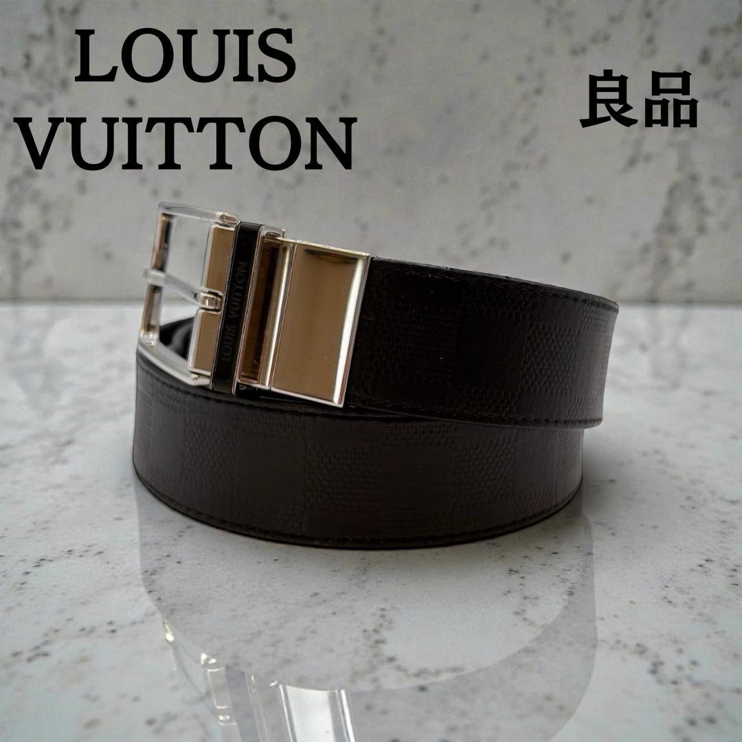 ルイヴィトン M9906 ダミエ サンチュール ベルト ブラック