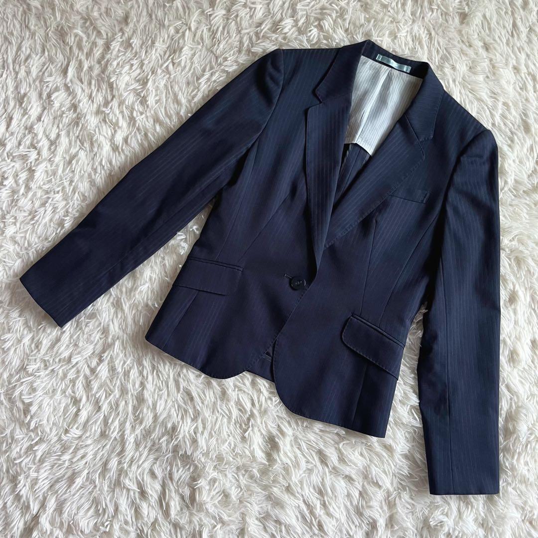 【2点まとめ】オリヒカ　パンツスーツ　グレー+レミュー　セットアップ　ネイビー