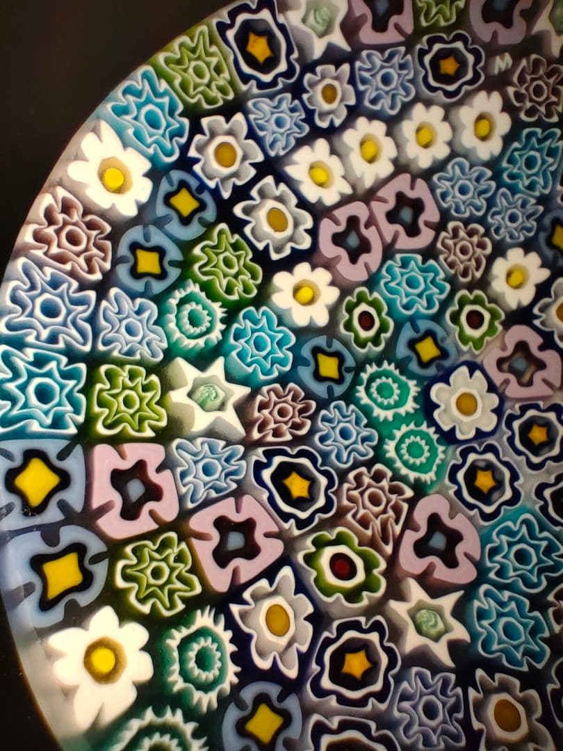 ベネチアングラス　ムラノ島　ミルフィオリ　小皿