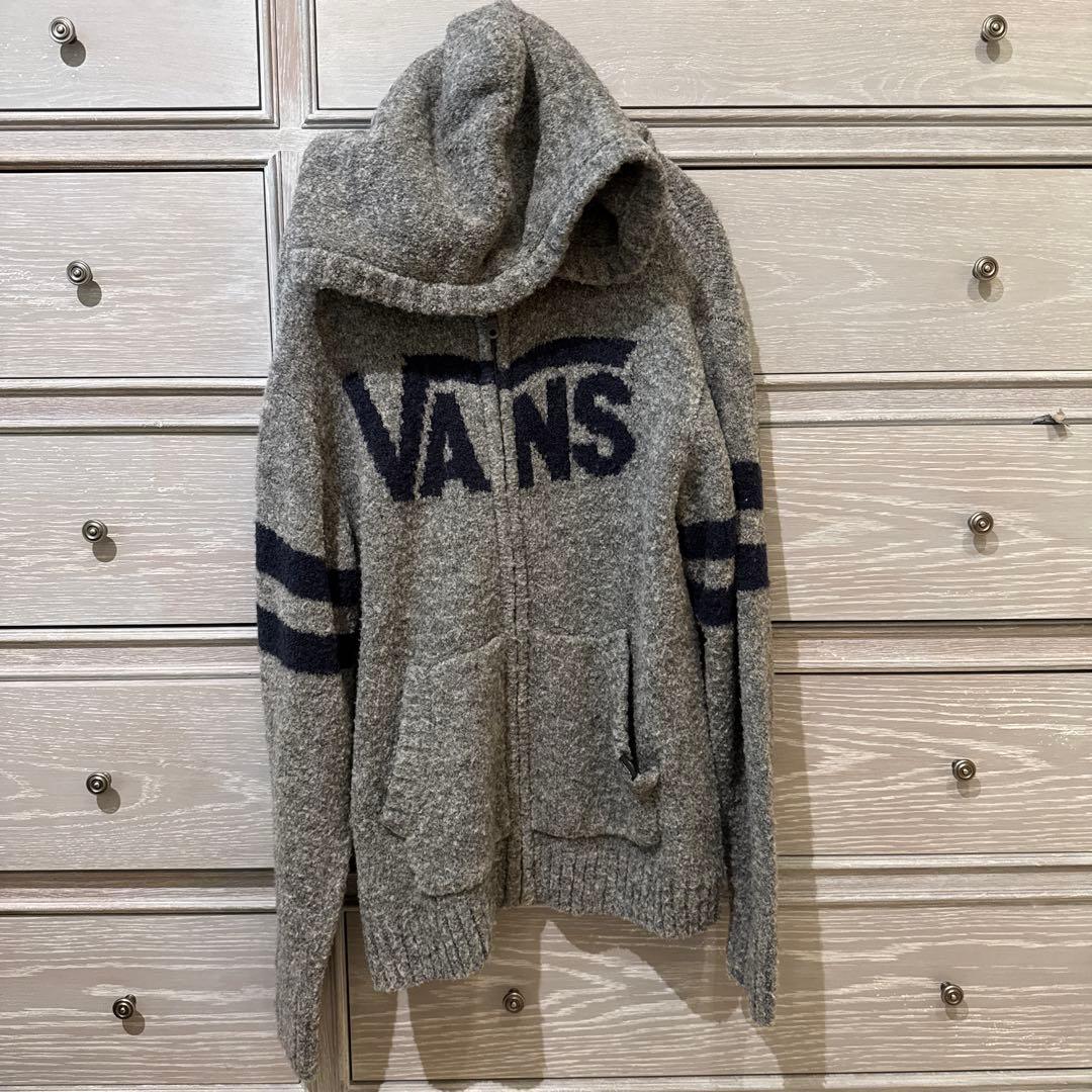 蘭*様 VANS フード付きニットセーター M グレー 66