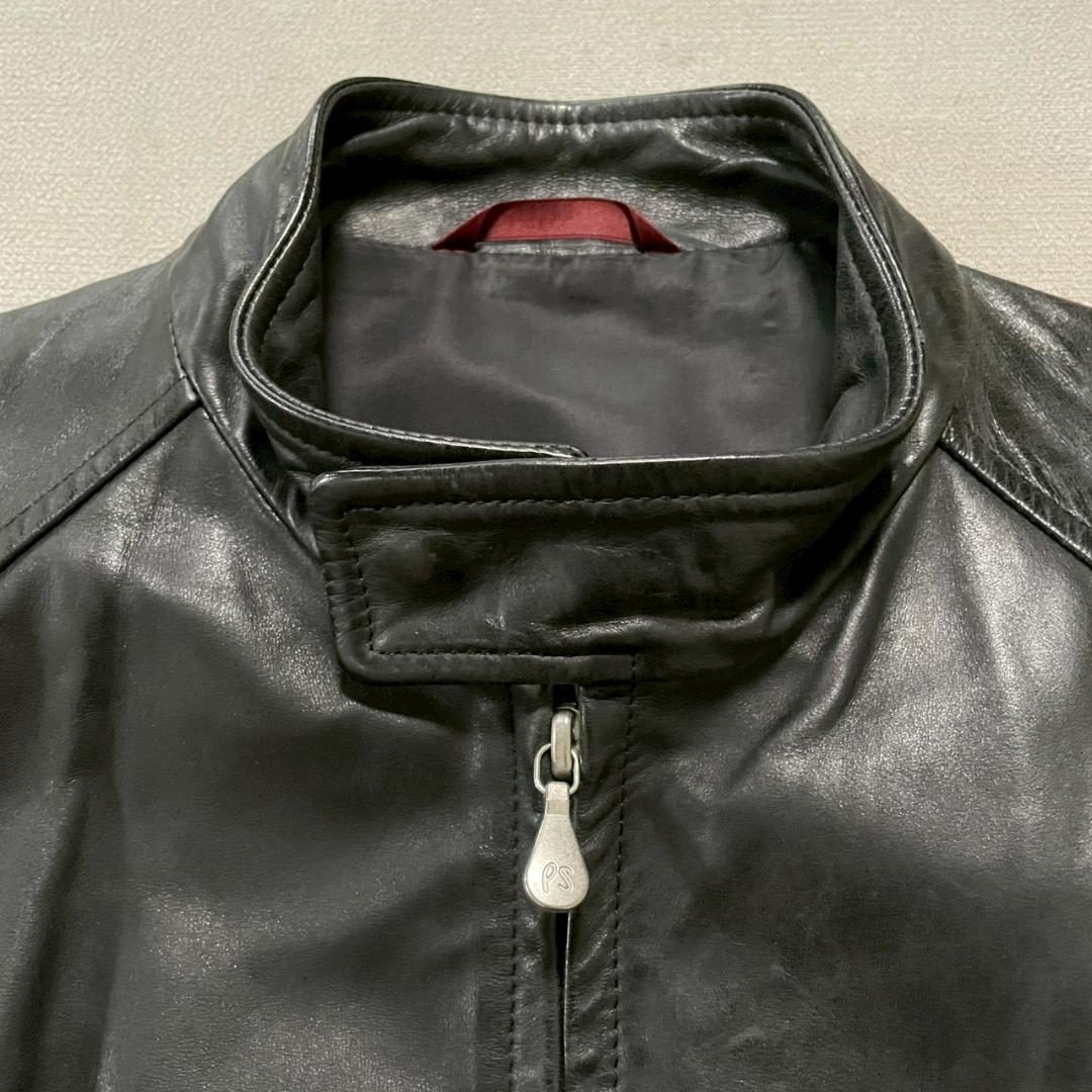 美品 Paul Smith 名作 馬革 シングルライダース M