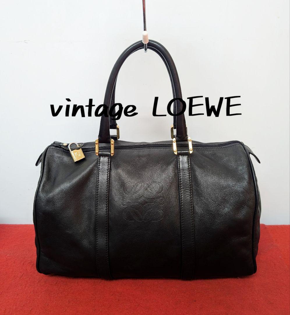 美品 極希少！ロエベ LOEWE アナグラム ミニボストンバッグ ハンドバッグ