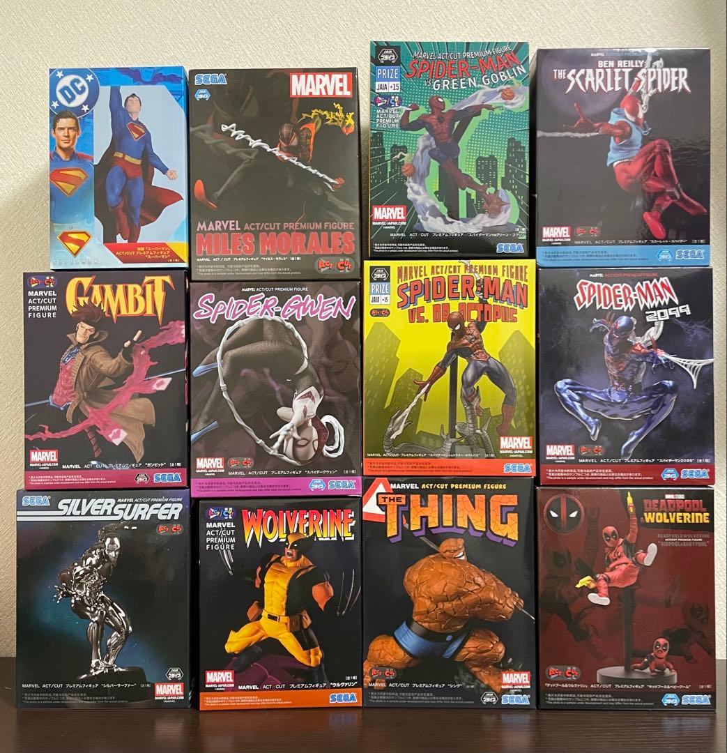 マーベル　スパイダーマン　グウェン　ウルヴァリン　フィギュア　セット
