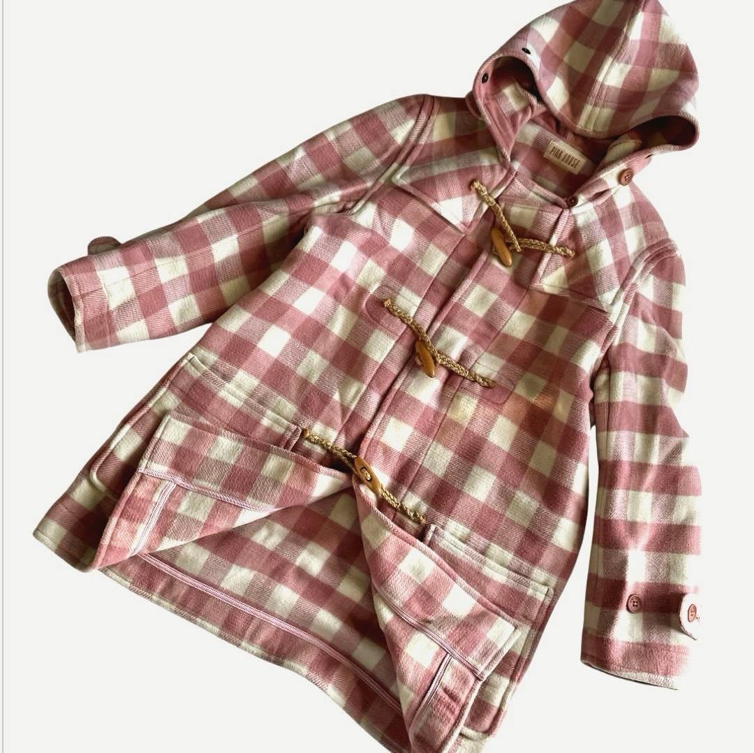入手困難　美品　ピンクハウス　F チェック　ダッフルコート ピンク　トグル