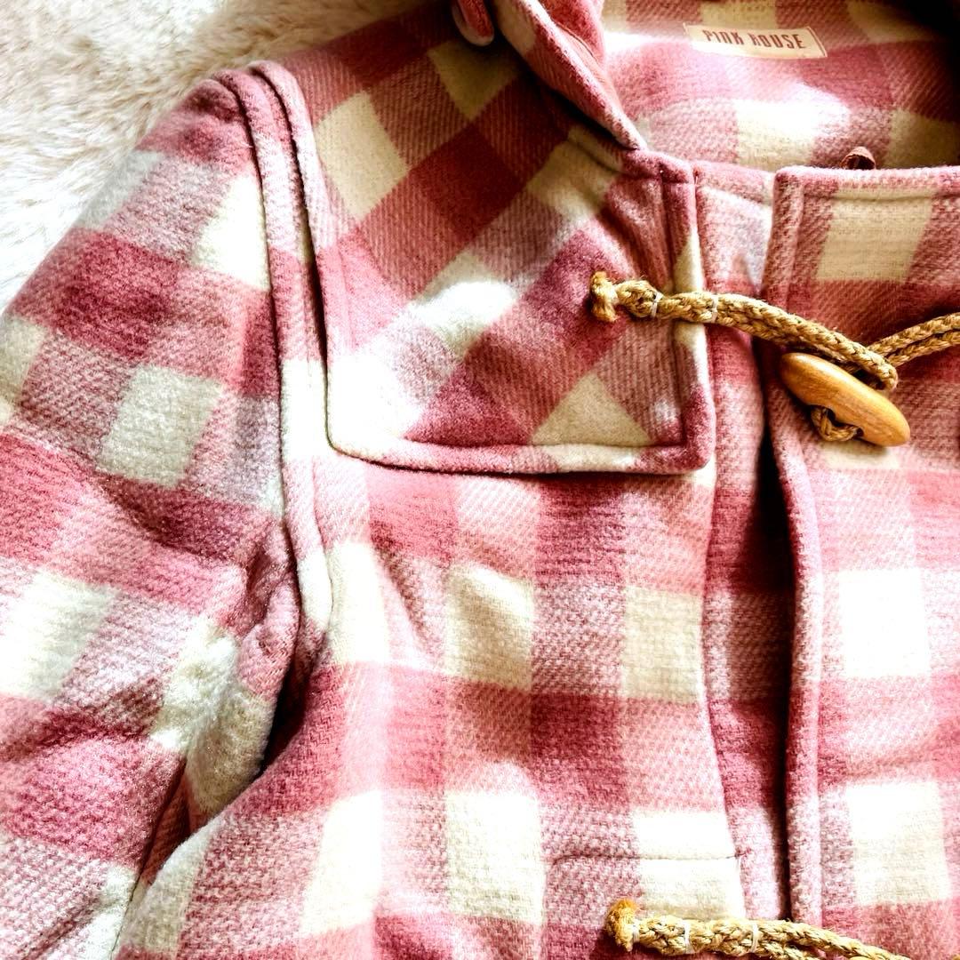 入手困難　美品　ピンクハウス　F チェック　ダッフルコート ピンク　トグル