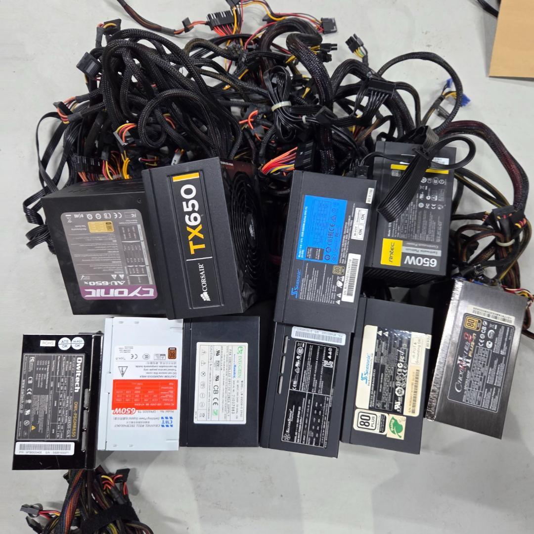 15 通電確認済 電源ユニット 600W～650W 10個