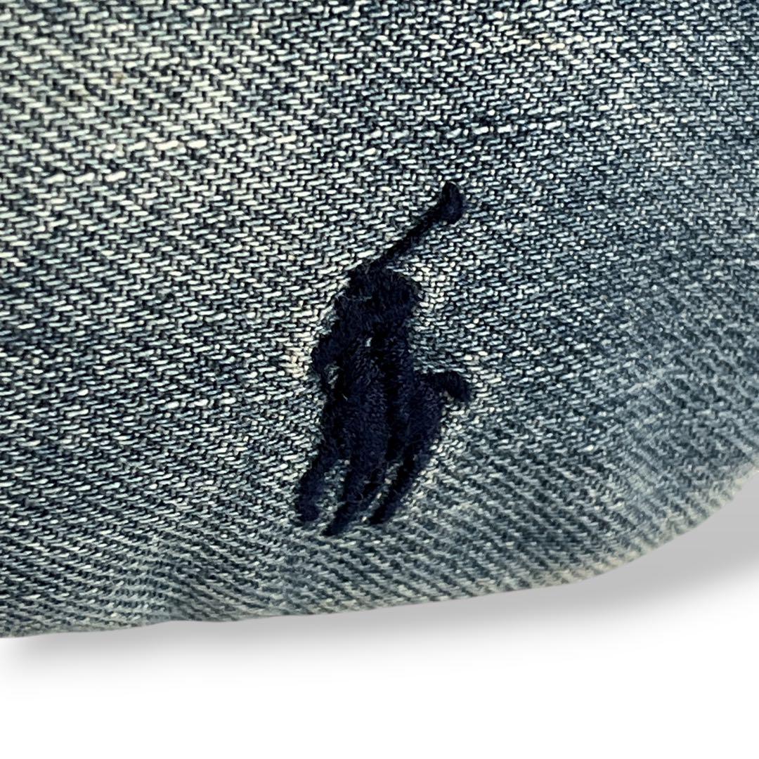 美品　ポロラルフローレン　ボディバッグ　デニム　パッチワーク　ウエストポーチ　青