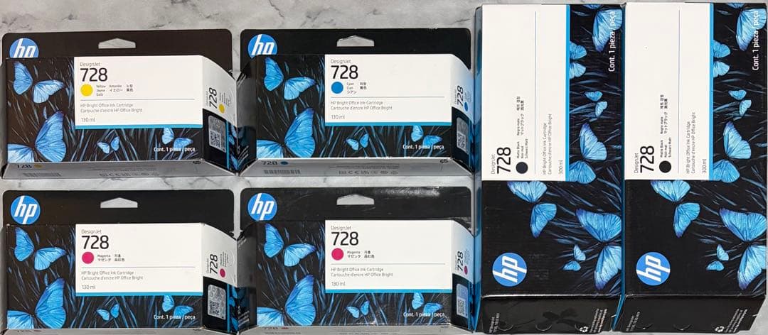 HP728純正インク 計6個　期限2026/SEP〜2027/MAR