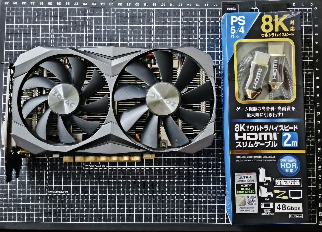グラフィックボード・グラボ・ビデオカード NVIDIA ZOTAC GTX1080 Mini 8GB+HDMI 2M 8K