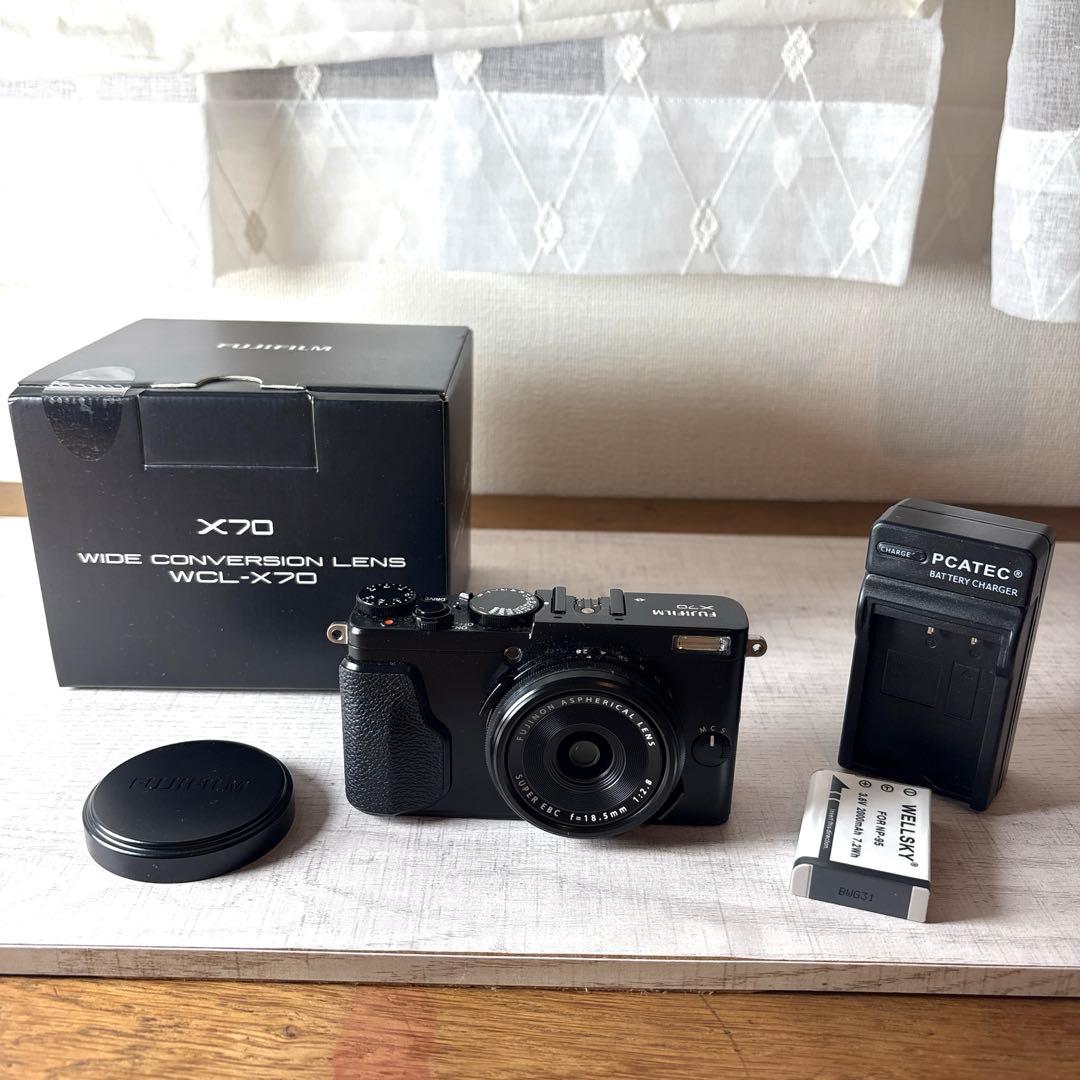 最終値下げ【 中古 】 フジフィルム X70(BK) ワイドコンバージョンレンズ