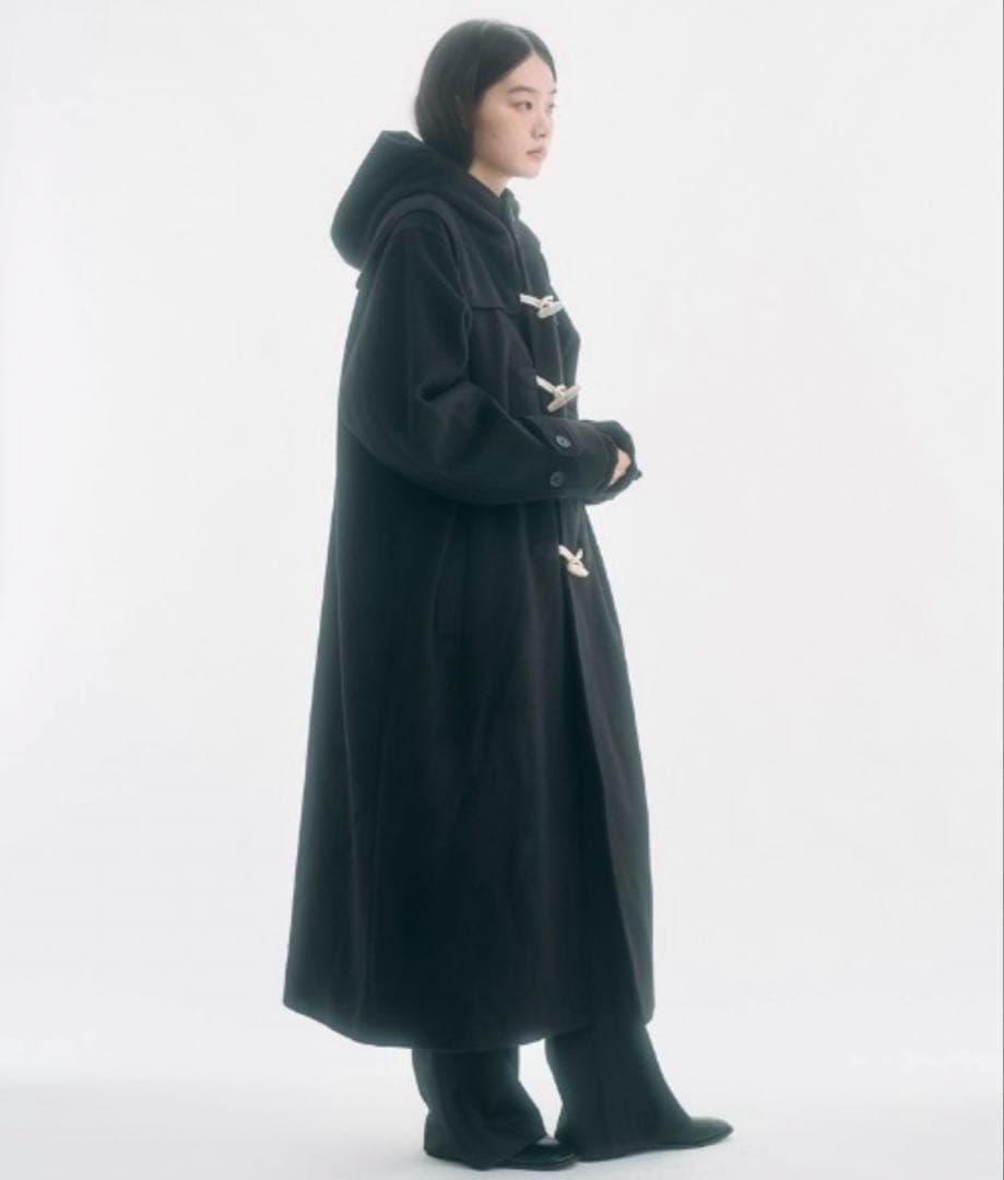 FEKETE high-neck ハイフードロングダッフルコート Sサイズ