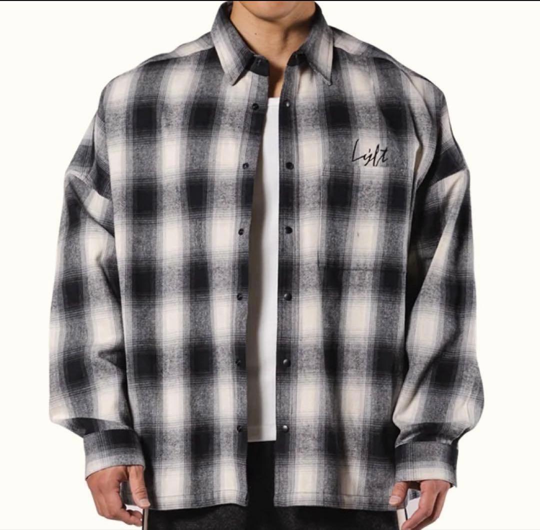 トップス OVERSIZE FLANNEL SHIRT
