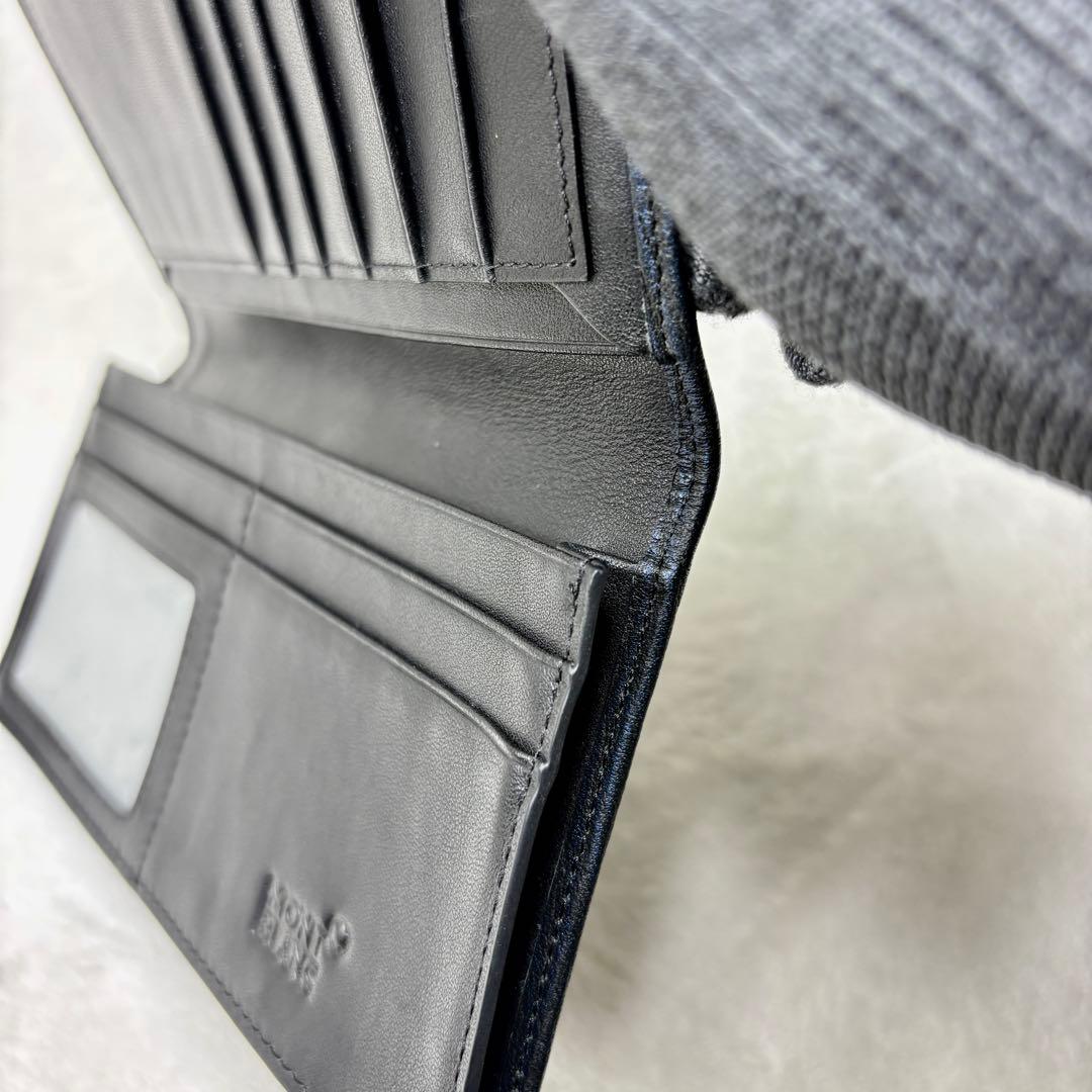 MONTBLANC モンブラン ウォレット レザー 二つ折り 長財布 ネイビー