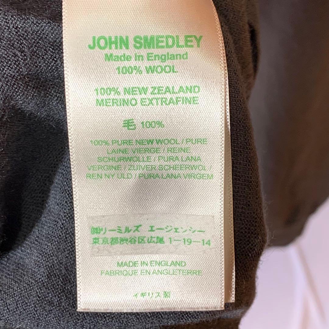 ジョンスメドレー JOHN SMEDLEY ニットポロ グレー