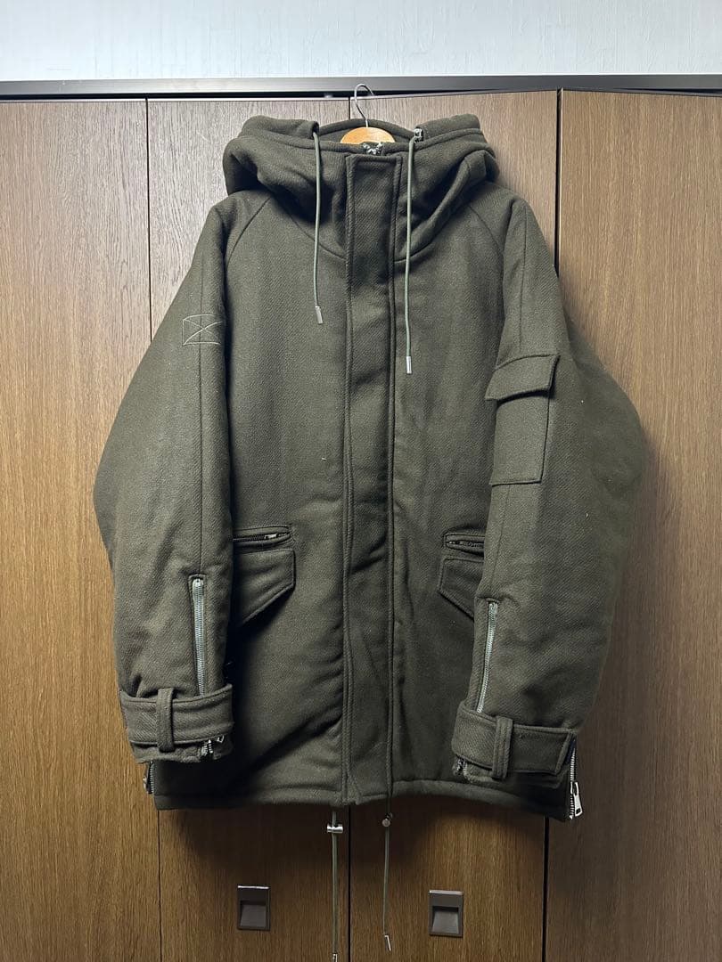 MLVINCE フード付きモッズコート XL オリーブグリーン