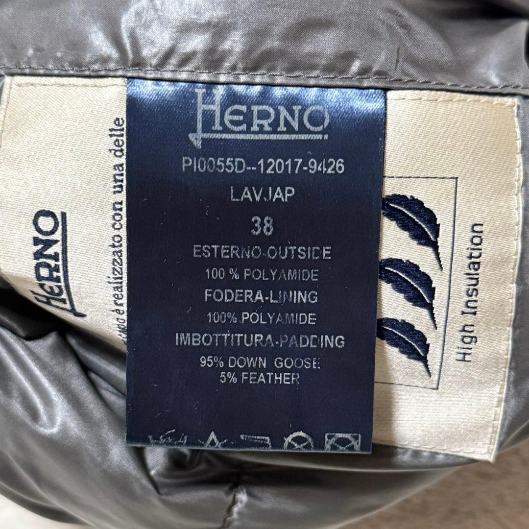 ヘルノ ハイネック リバーシブル ダウンジャケット 38