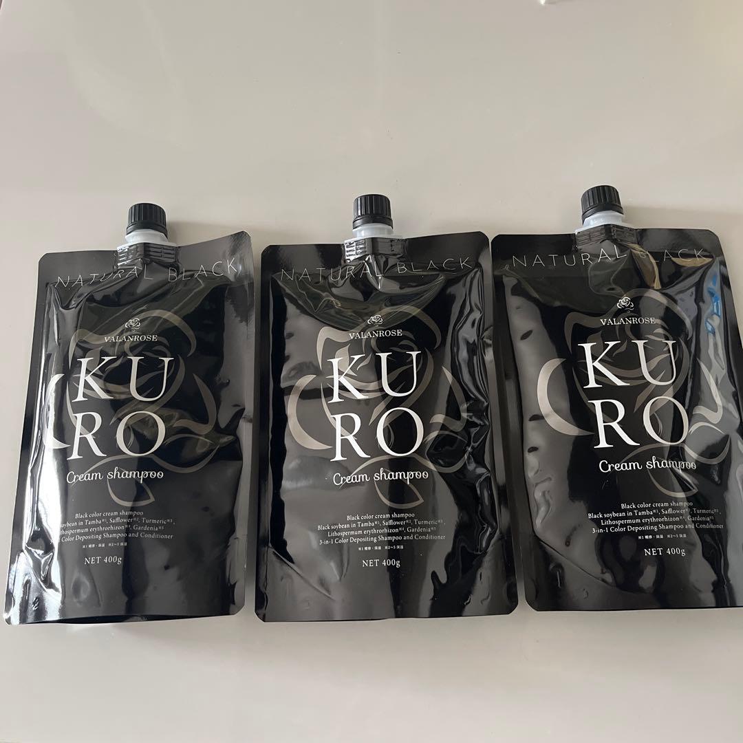 KURO クリームシャンプー 400g ナチュラルブラック