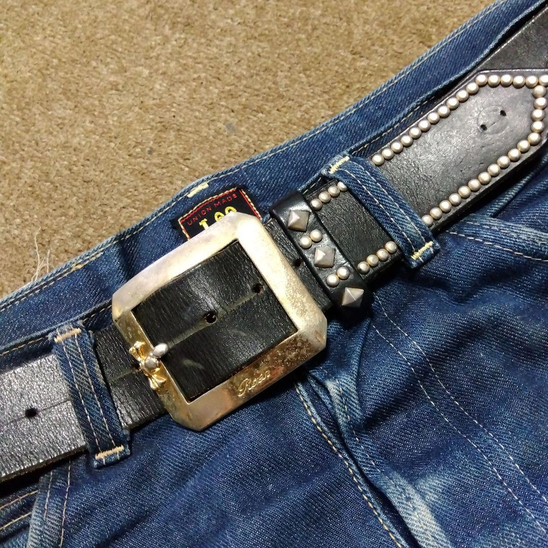 ROEN ロエン パイソン レザースタッズベルト