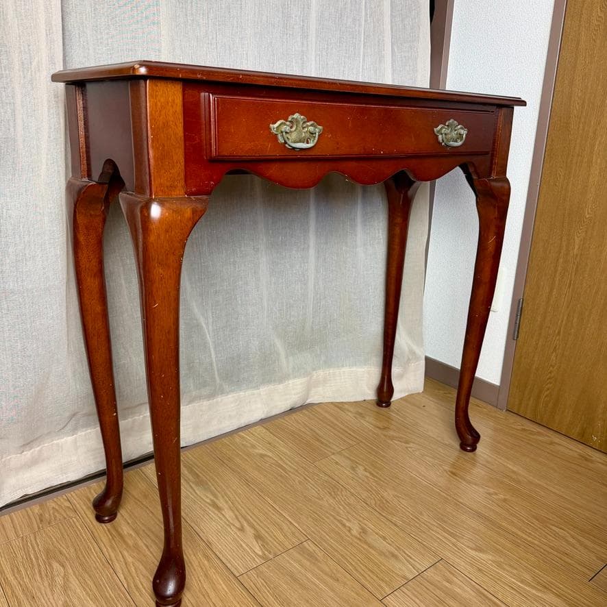 【訳あり特価】クイーン・アン マホガニー材 コンソールテーブル