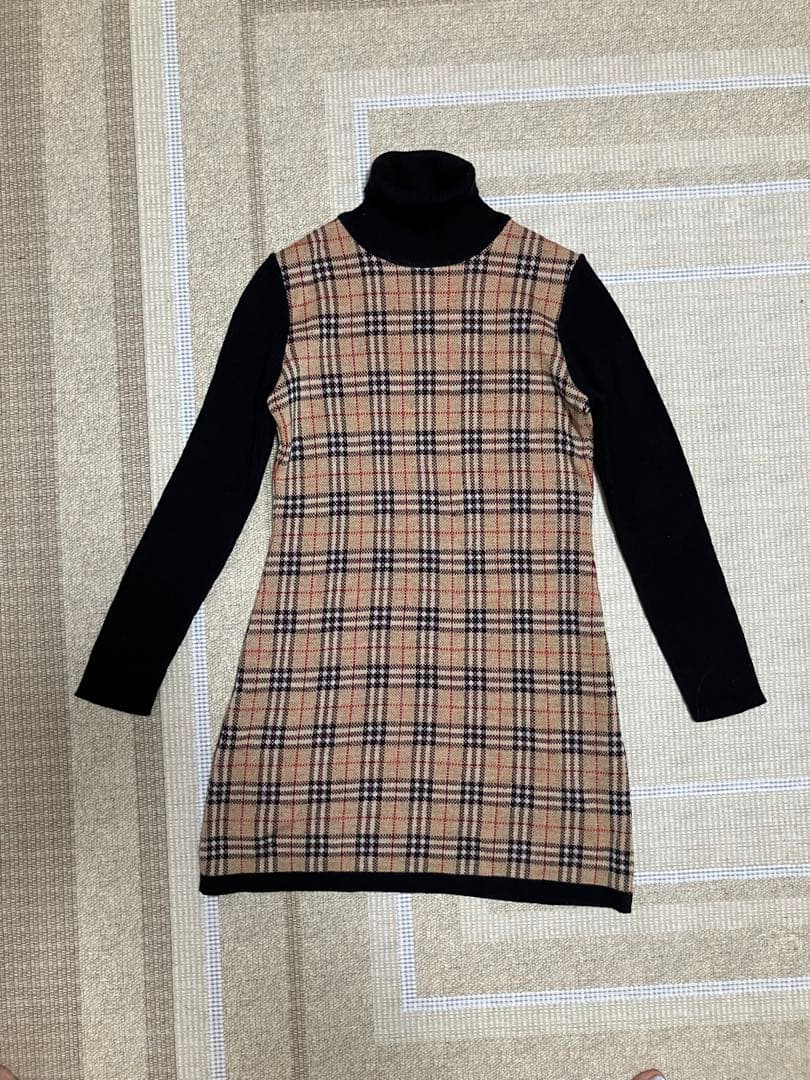 Burberrys キッズ　Aライン　ニットワンピース　チェック　S 140