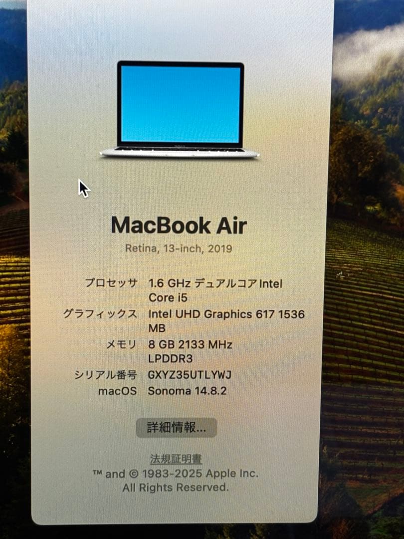 Mac book Air A1932 初期化済み 動作品