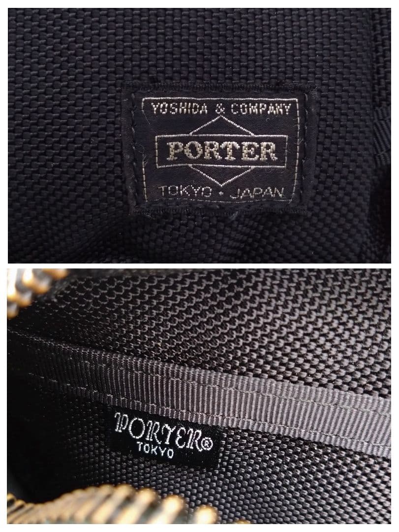 【美品】PORTER HEAT ウエストバッグ クロスバッグ 黒 吉田カバン