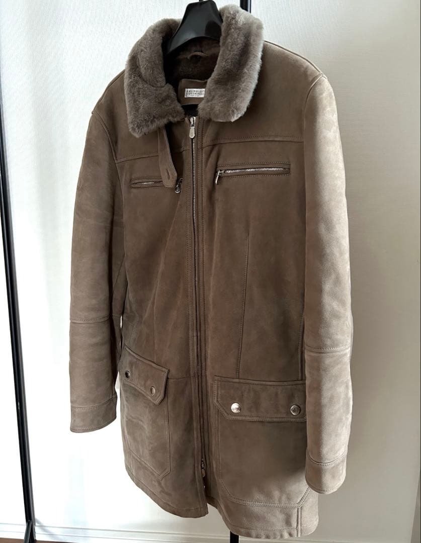 【美品】ブルネロクチネリ　ムートン　ロングコート