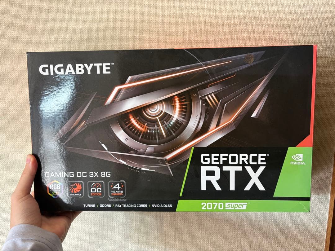【動作確認済み】RTX2070super 8gb og gigabyte