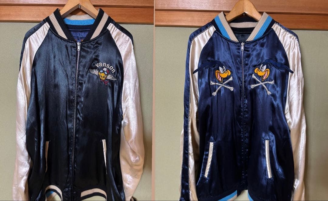【希少】VANSON×ルーニー・テューンズ リバーシブル　刺繍スカジャン XXL