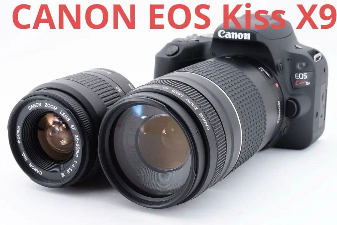 一眼レフ カメラ Canon EOS Kiss X9標準&望遠ダブルレンズセット