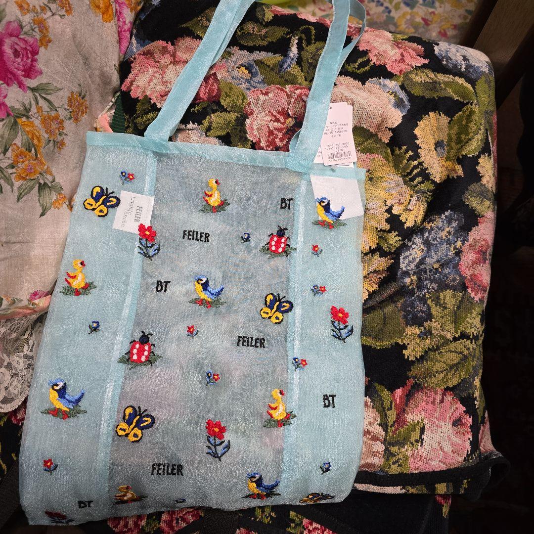 ブリジットタナカ　エコバッグ薄いブルー(水色)抽選販売品　本日中値下