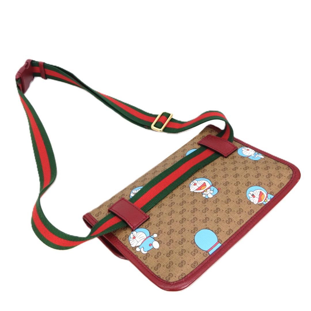 本物 未使用■グッチ■ベルトバッグ ミニ GGスプリーム オフディア ドラえもん